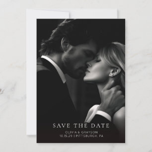 Save The Date Typographie moderne minimale Photo Enregistrer la