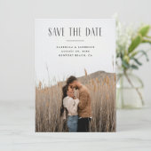 Save The Date Typographie Moderne Minimaliste Enregistrez la Dat (Debout devant)