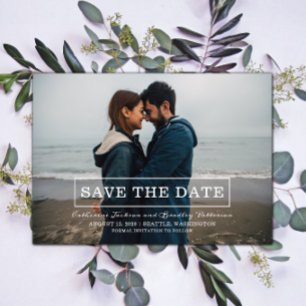 Save The Date Typographie moderne Photo Enregistrer la date   Bl