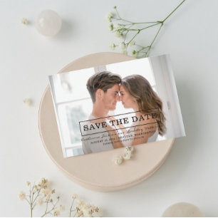 Save The Date Typographie moderne Photo Enregistrer la date No