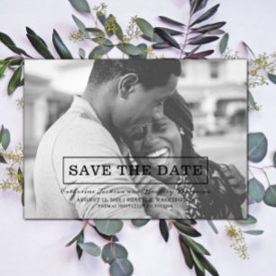Save The Date Typographie moderne Photo Enregistrer la date   No