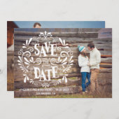 SAVE THE DATE TYPOGRAPHIE MODERNE | RÉSERVEZ LA DATE (Devant / Derrière)