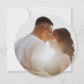 Save The Date Typographie moderne rond Cercle Bourgogne Rouge (Dos)