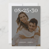 Save The Date Typographie moderne simple 2 mariage photo (Devant)