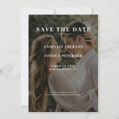Save The Date Typographie moderne simple 2 mariage photo (Dos)