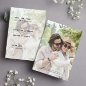 Save The Date Typographie moderne simple mariage photo