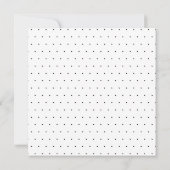 Save The Date Typographie moderne simple point blanc et noir (Dos)