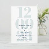 Save The Date Typographie moderne Turquoise date (Debout devant)