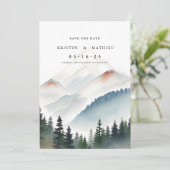 Save The Date Typographie Montagne numérique (Debout devant)