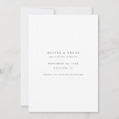 Save The Date Typographie noir & blanc moderne Mariage photo (Dos)