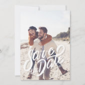 Save The Date Typographie Photo Mariage élégant (Devant)