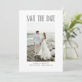 Save The Date Typographie photo minimale moderne (Debout devant)
