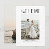 Save The Date Typographie photo minimale moderne (Devant / Derrière)