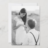 Save The Date Typographie Photo Moderne Simple Chic Noir (Dos)