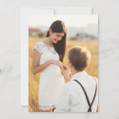 Save The Date Typographie Photo Noir Chic Moderne Simple (Dos)