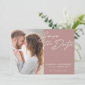 Save The Date Typographie Photo Simple Moderne (Debout devant)