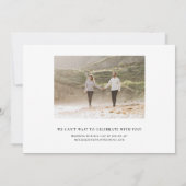 Save The Date Typographie Photo Simple Moderne (Dos)