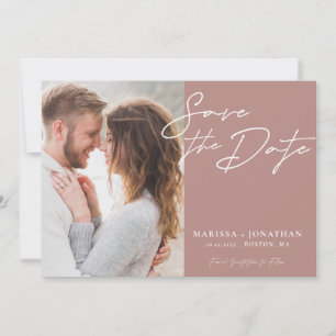 Save The Date Typographie Photo Simple Moderne