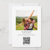 Save The Date Typographie QR Code Enregistrer la date Moderne (Dos)