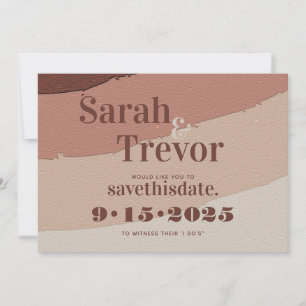 Save The Date Typographie rétro Dusty Rose