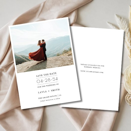 Save The Date Typographie romantique Budget Mariage moderne