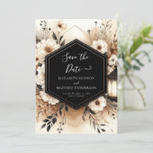 Save The Date Typographie romantique Mariage rustique (Debout devant)