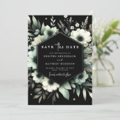 Save The Date Typographie romantique minimale Sage Mariage vert (Debout devant)