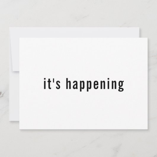 Save The Date Typographie simple C'est en train d'arriver Enregi (Devant)