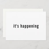 Save The Date Typographie simple C'est en train d'arriver Enregi (Devant / Derrière)