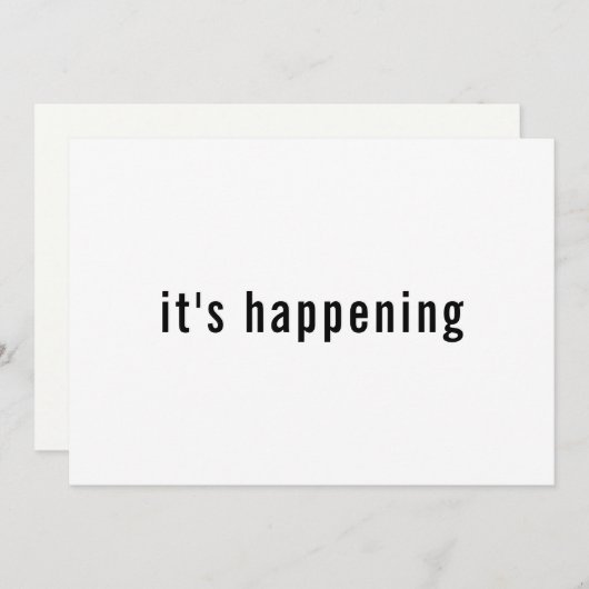 Save The Date Typographie simple C'est en train d'arriver Enregi (Devant / Derrière)