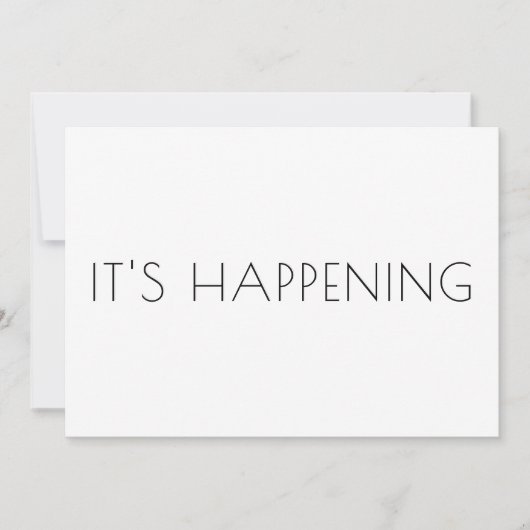 Save The Date Typographie simple C'est en train d'arriver Noir & (Devant)