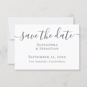 Save The Date Typographie Simple Élégante Mariage Enregistrer La