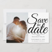 Save The Date Typographie Simple Élégante Mariage Enregistrer La (Devant)