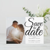 Save The Date Typographie Simple Élégante Mariage Enregistrer La (Debout devant)