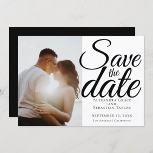 Save The Date Typographie Simple Élégante Mariage Enregistrer La