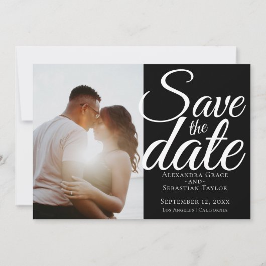 Save The Date Typographie Simple Élégante Mariage Enregistrer La (Devant)