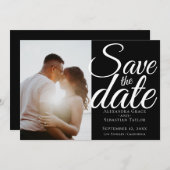Save The Date Typographie Simple Élégante Mariage Enregistrer La (Devant / Derrière)