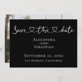 Save The Date Typographie Simple Élégante Mariage Enregistrer La (Devant / Derrière)