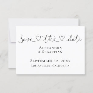 Save The Date Typographie Simple Élégante Mariage Enregistrer La