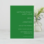 Save The Date Typographie Simple Emerald Green Mariage Enregistr (Debout devant)