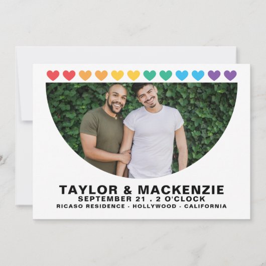 Save The Date Typographie Simple Gay Enregistrer La Date Mariage (Devant)