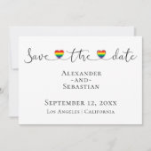 Save The Date Typographie Simple Mariage Gay Enregistrer La Date (Devant)