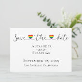 Save The Date Typographie Simple Mariage Gay Enregistrer La Date (Debout devant)