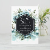Save The Date Typographie Simple Mariage Nautique (Debout devant)