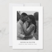Save The Date Typographie simple | Mariage photo ultra minimalis (Devant)