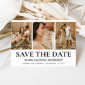 Save The Date Typographie simple moderne 3 Mariage de collection