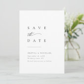 Save The Date Typographie Simplement Élégante Moderne Enregistre (Debout devant)