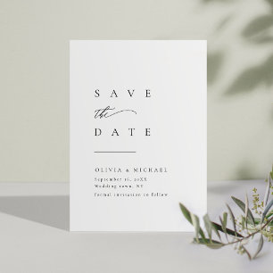 Save The Date Typographie Simplement Élégante Moderne Enregistre