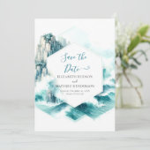 Save The Date Typographie stylée Mariage nautique (Debout devant)