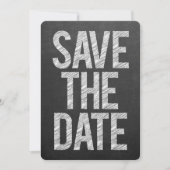 Save The Date Typographie tableau noir tableau noir Enregistrer (Devant)